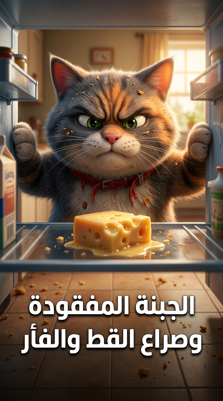 الجبنة المفقودة وصراع القط والفأر