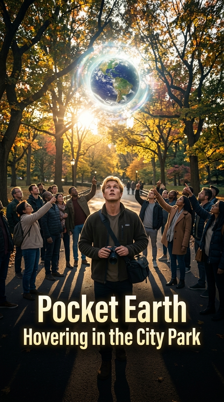 Pocket Earth Hovering in the City Park