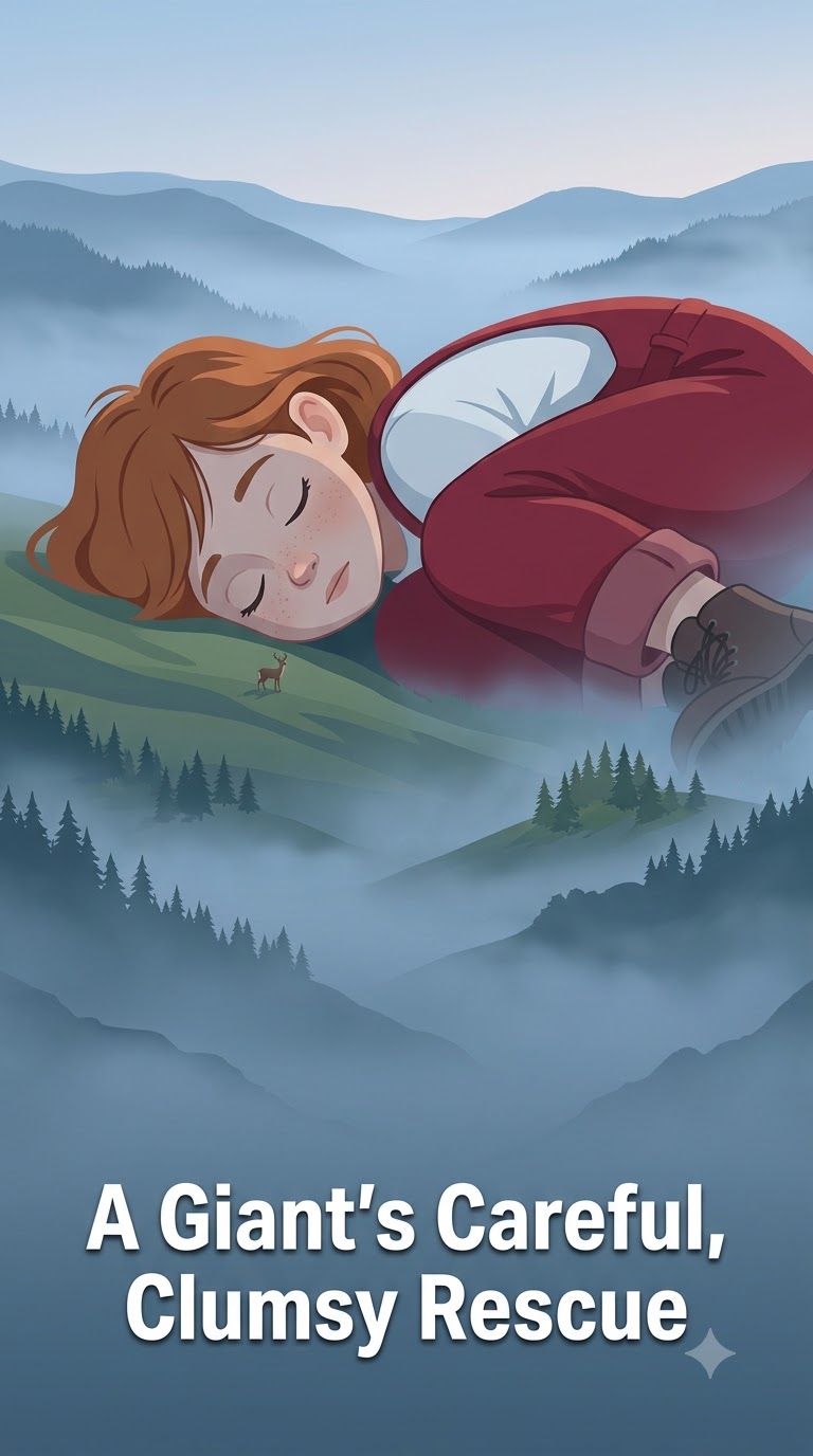 A Giant's Careful, Clumsy Rescue