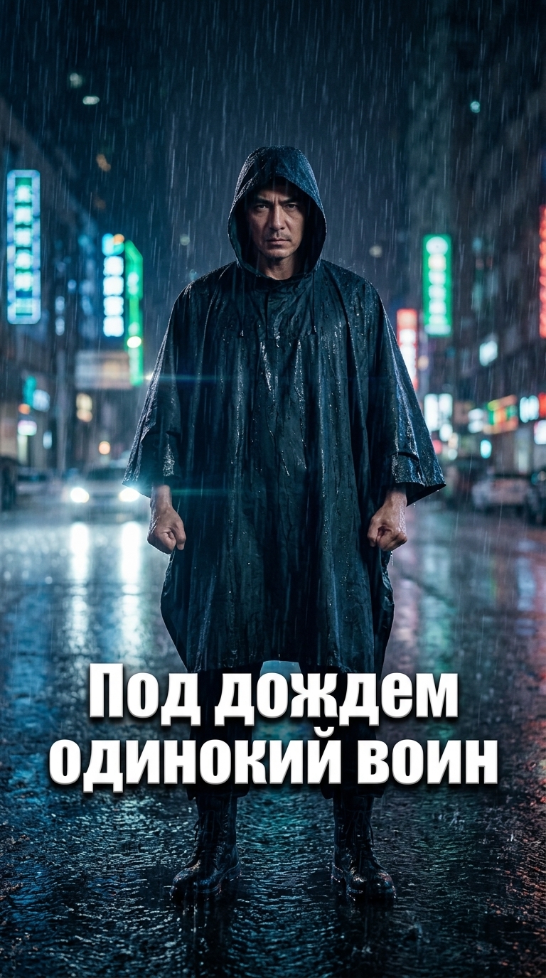 Под дождем одинокий воин