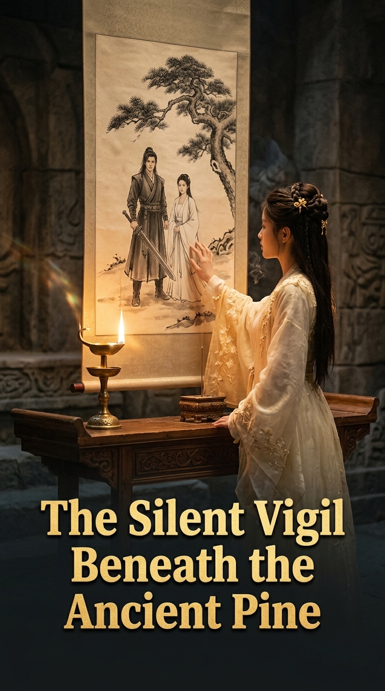 The Silent Vigil Beneath the Ancient Pine