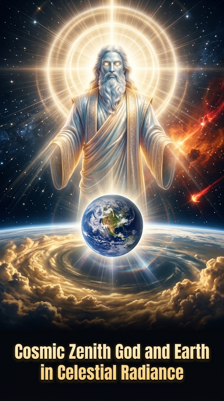 Cosmic Zenith God and Earth in Celestial Radiance