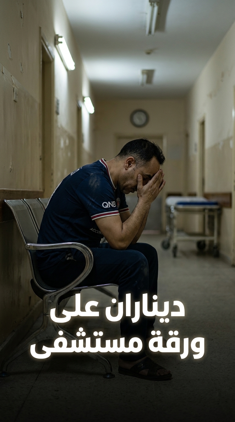 ديناران على ورقة مستشفى