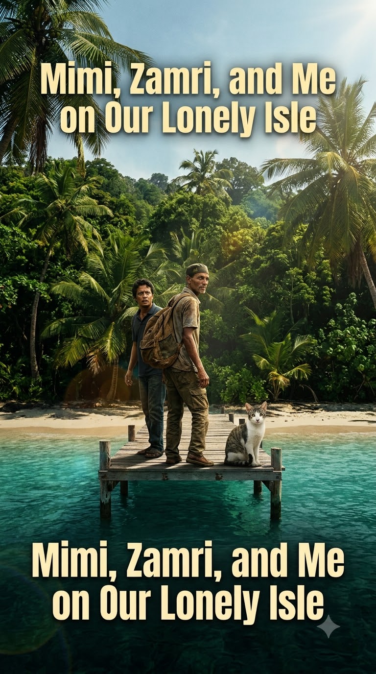Mimi, Zamri, and Me on Our Lonely Isle