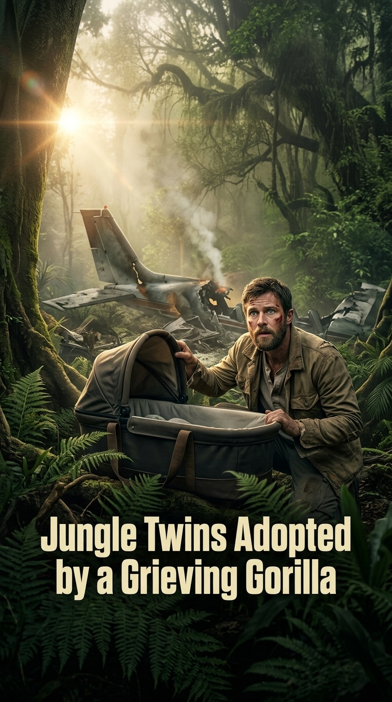 Jungle Twins Adopted by a Grieving Gorilla