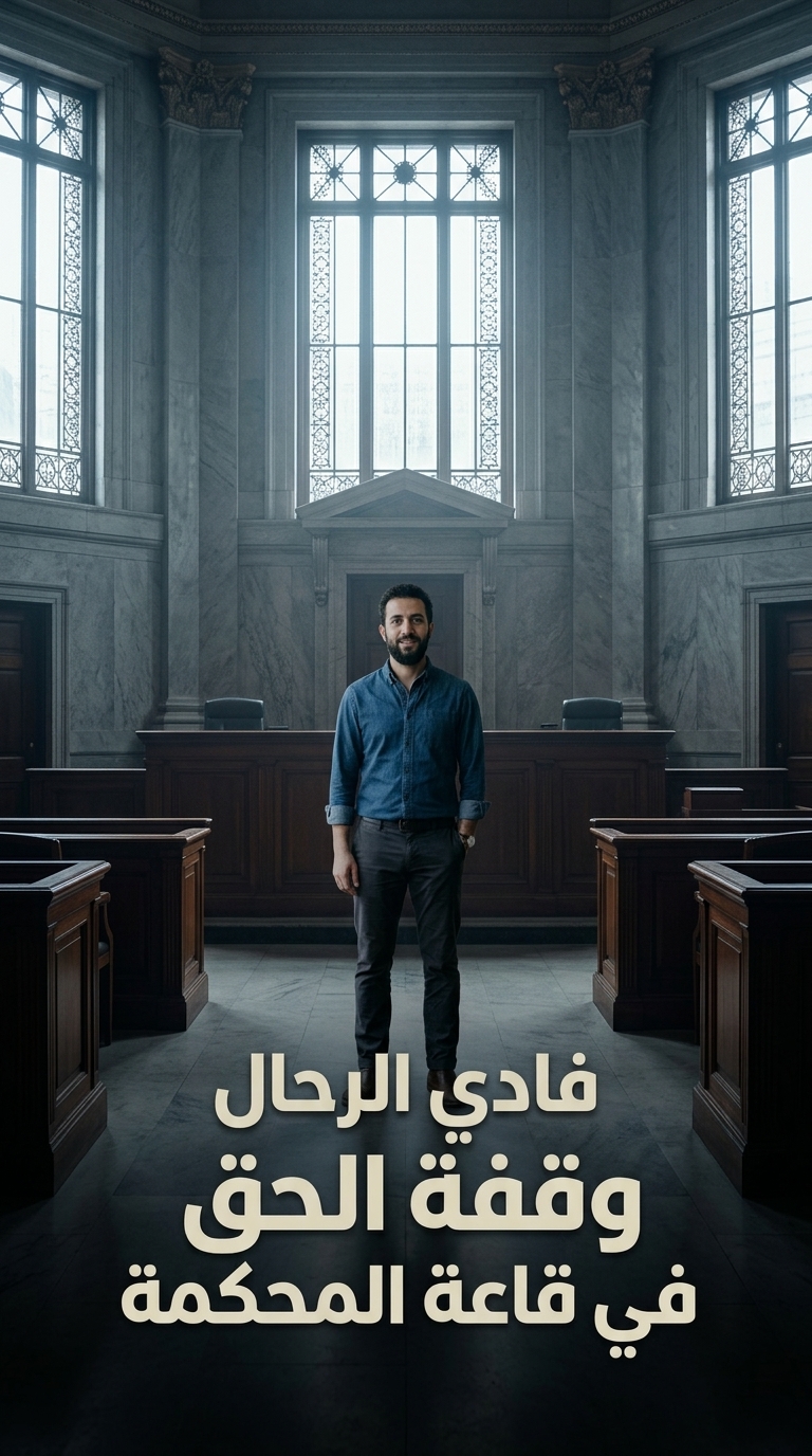 فادي الرحال وقفة الحق في قاعة المحكمة