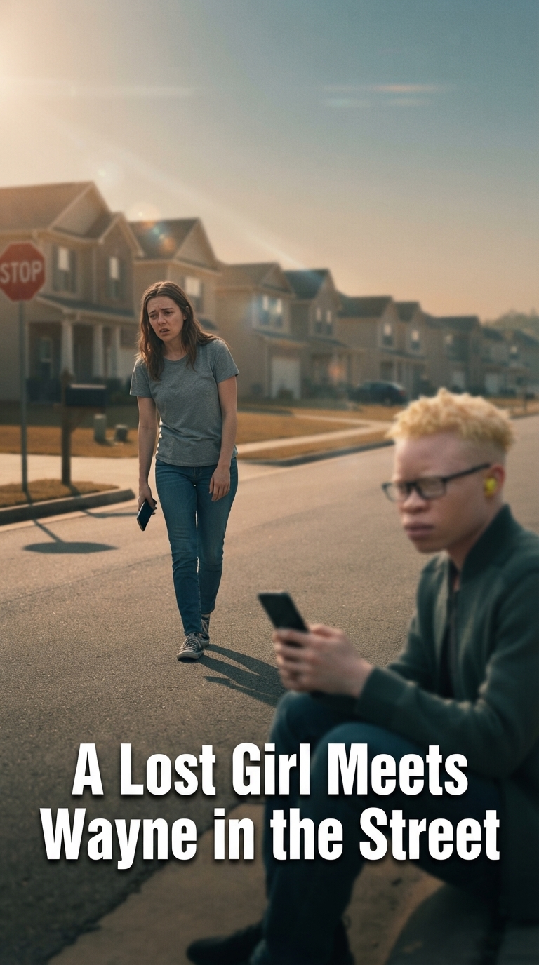 A Lost Girl Meets Wayne in the Street