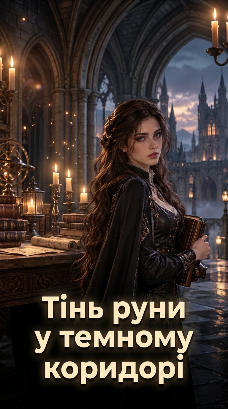 Тінь руни у темному коридорі